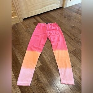 NWOT Polo Ralph Lauren Ombré Pink & Orange Leggings Girls Large 12/14